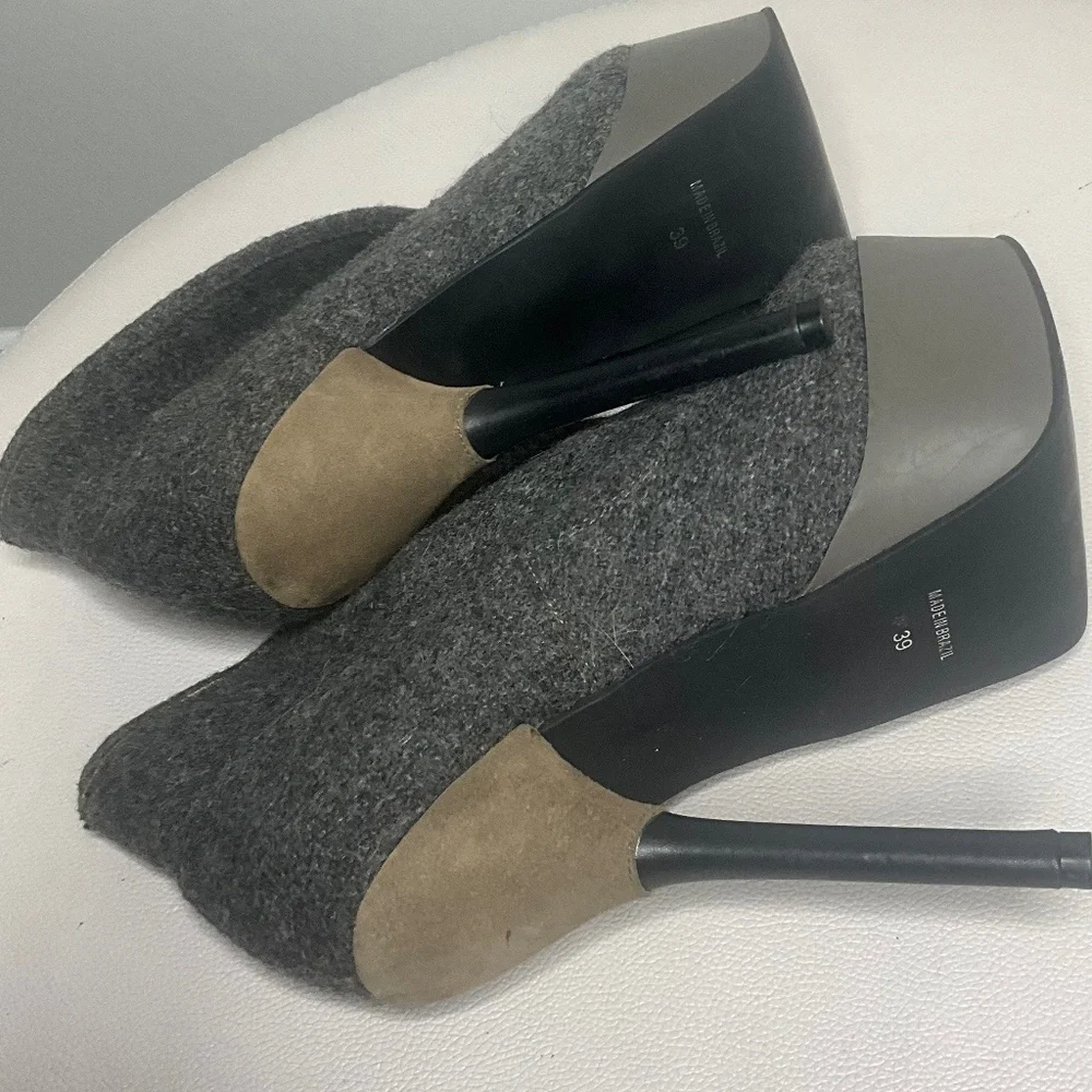 CARVELA Kurt Geiger Grey Flannel Platform Booties - Picture 5 of 6